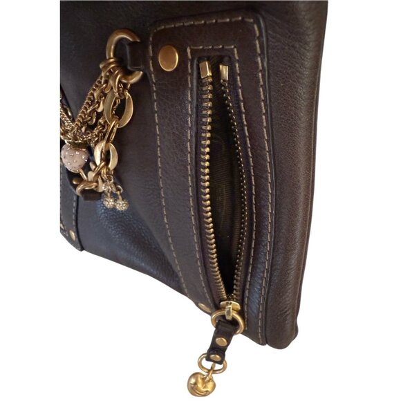 Juicy Couture Brown Leather Charm Wristlet Purse - Picture 9 of 15